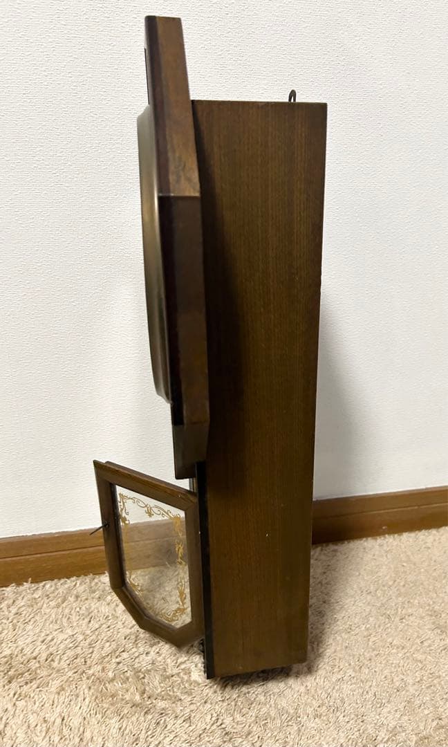 レア品　明治　レトロ 古時計 振り子時計 掛時計 柱時計　ぜんまい アンティーク