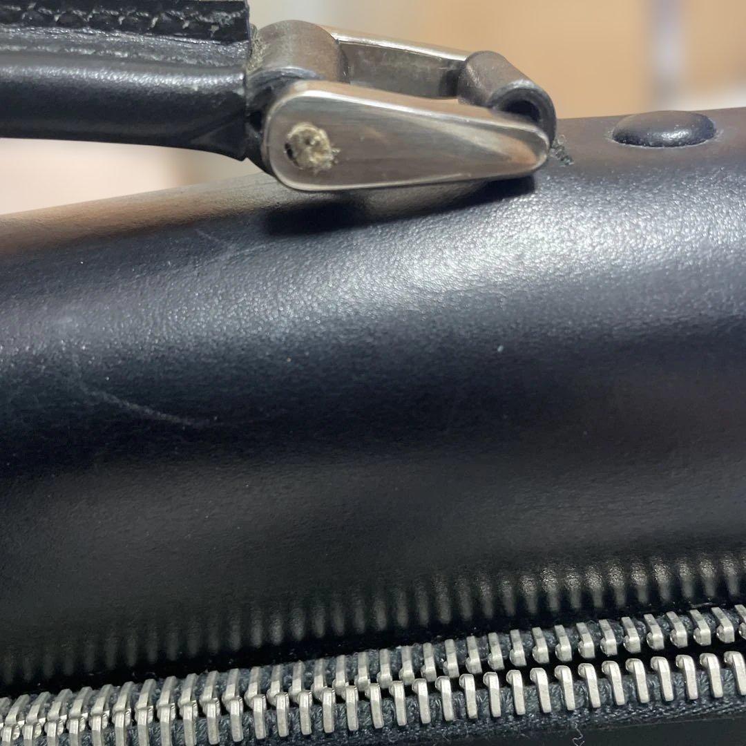 イタリア製正規品【PRADA】名作オールレザーブリーフケース ドクターズバッグ