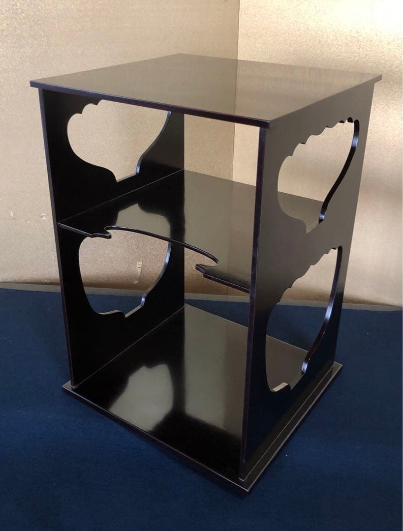 割引❗️《レ》溜塗 武野紹鴎好 水指棚 塗師 川瀬表完作 共箱　251110う5