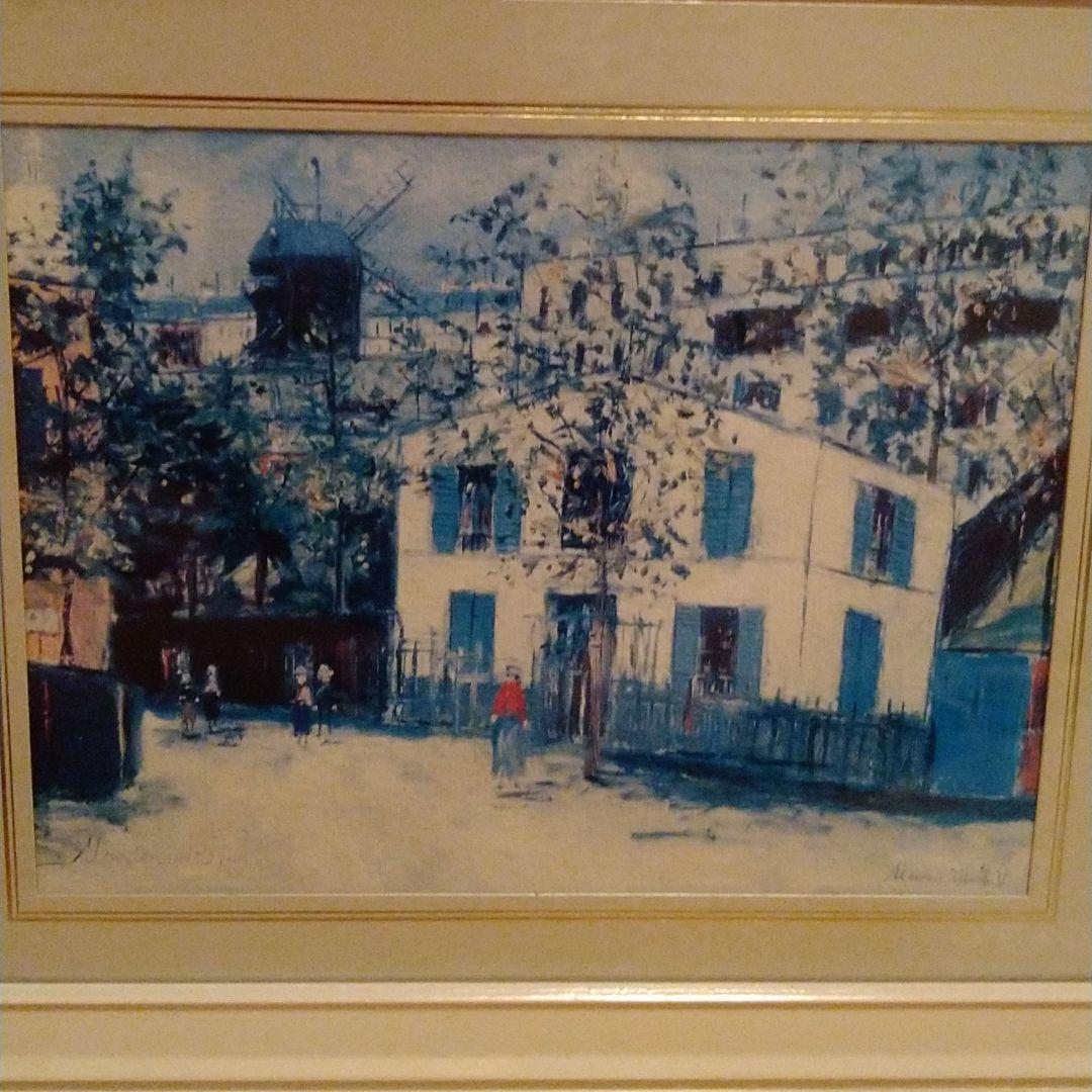 モーリス　ユトリロ　絵　縦18センチ横22センチ