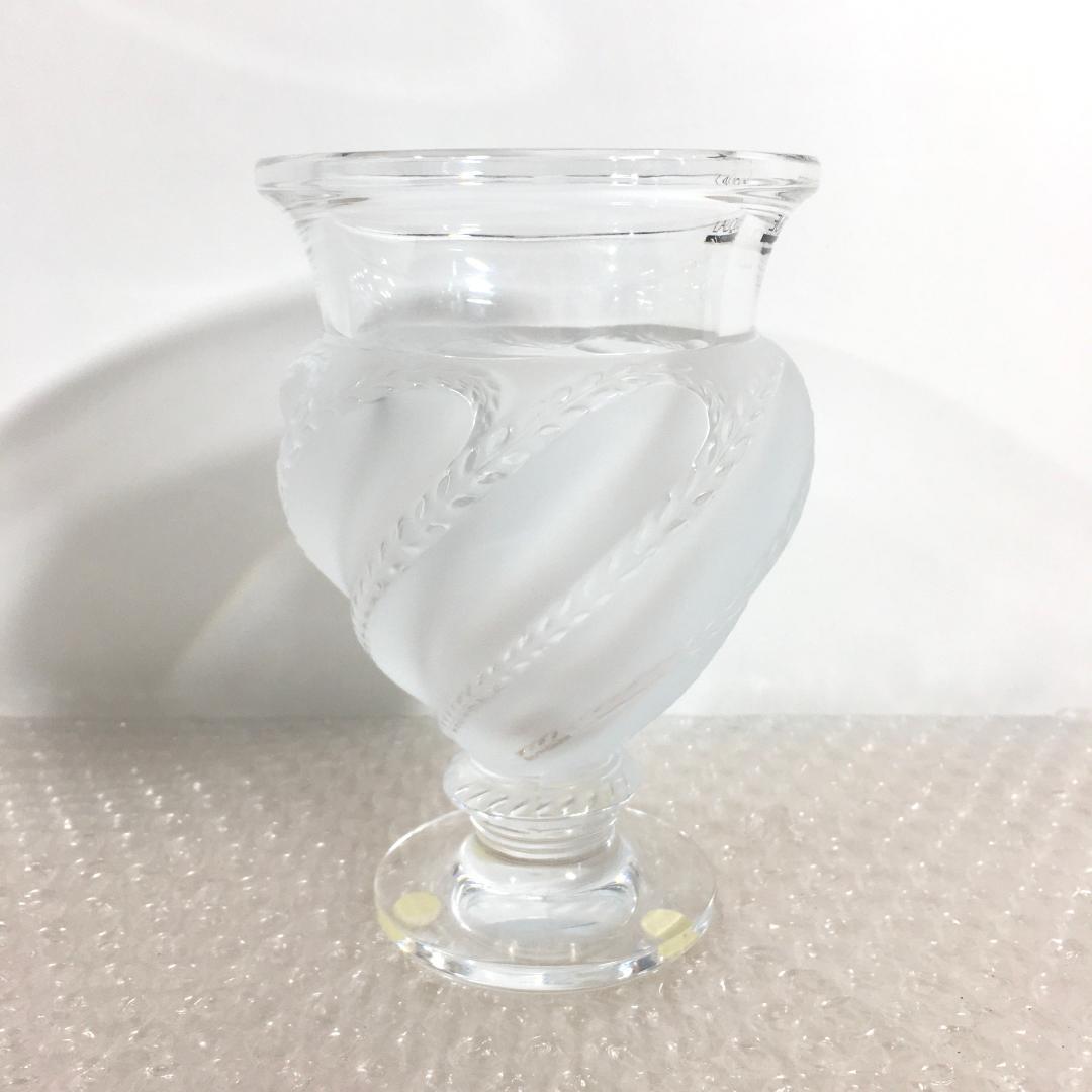 ○美品！ Lalique ラリック エルムノンヴィル 花瓶 フラワーベース レア