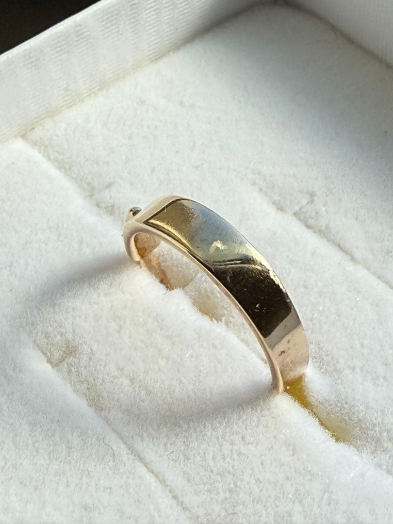 ete k10 イエローゴールドファッションリング　5号