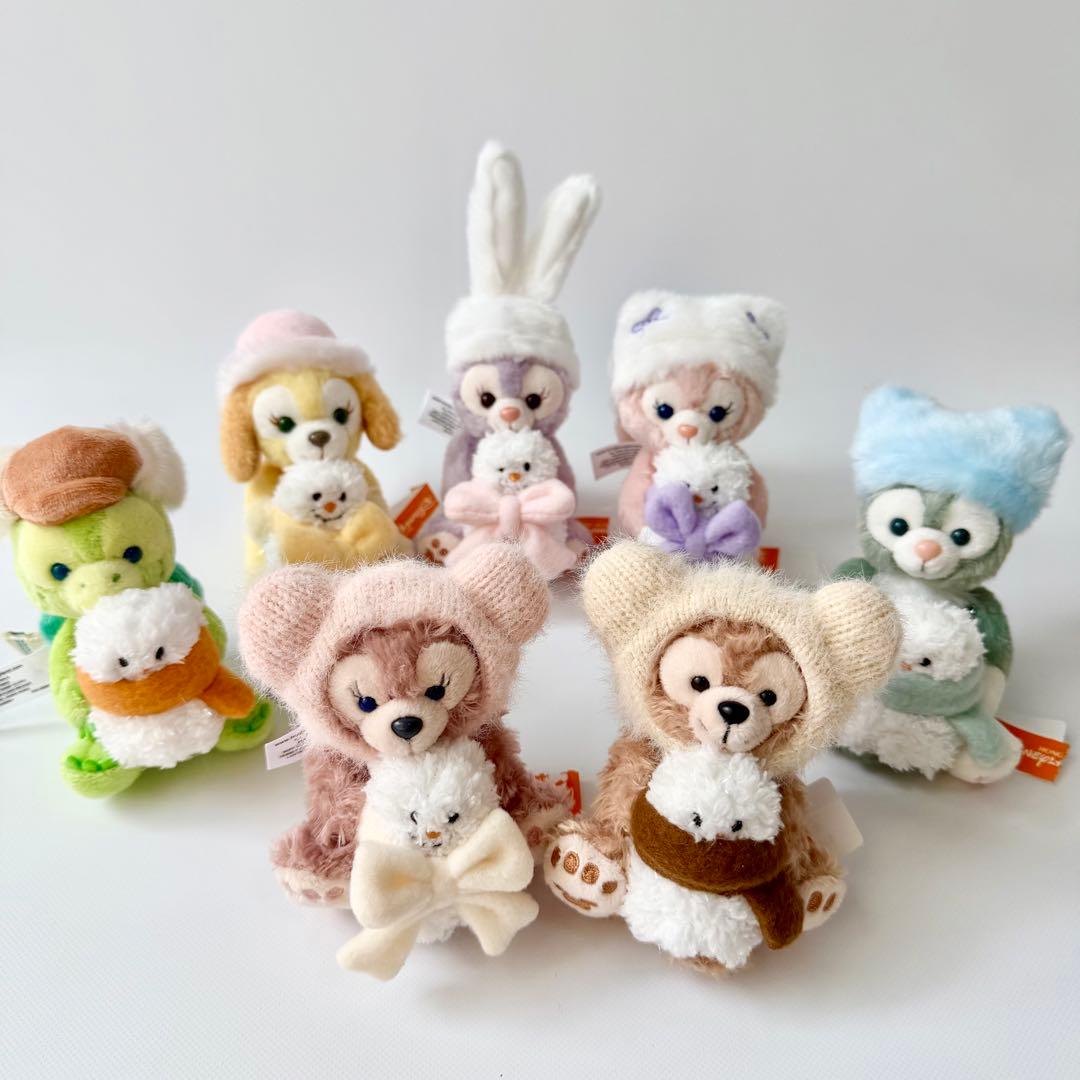 ダッフィー＆フレンズ　カスタムカチューシャ　ぬいぐるみ　7点　香港ディズニー