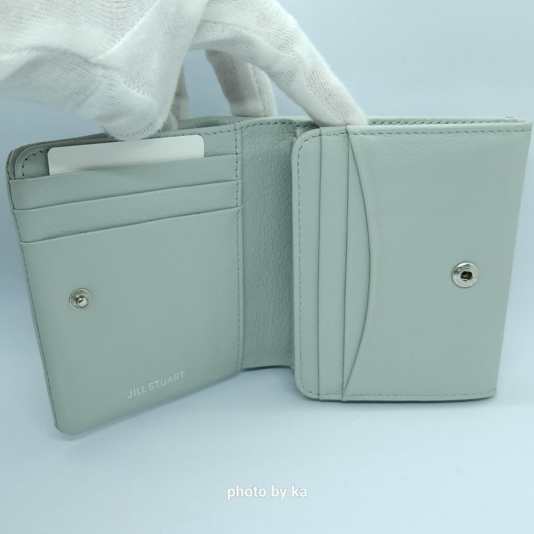 新品 ブルー ジルスチュアート 折財布 JILLSTUART エンジェル 水色