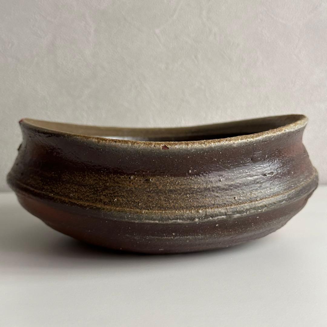 原田拾六  備前 皿 鉢 牡丹餅 共箱 直しあり