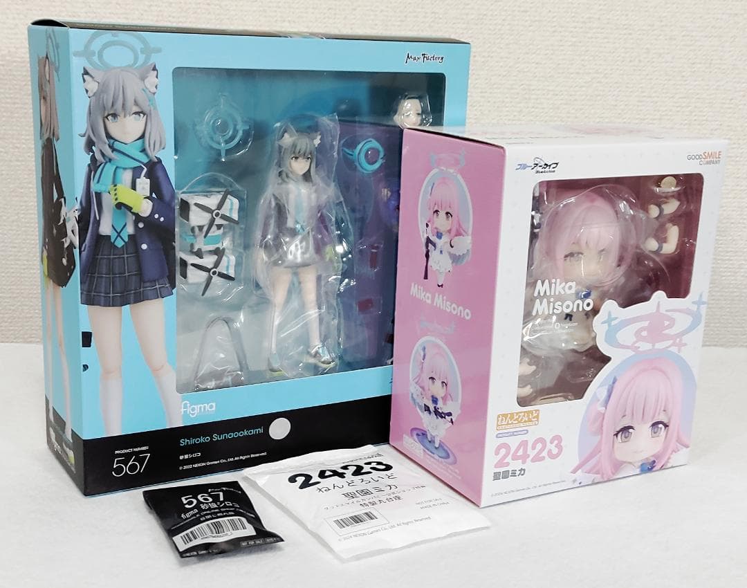 figmaシロコ ねんどろいどミカ 特典付き 未開封セット品