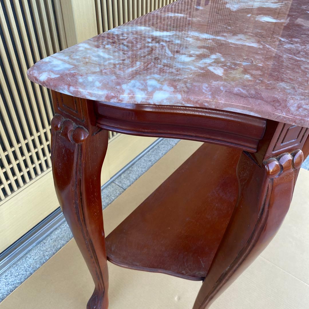 【サム】希少品】 サイドテーブル　ロココ調　アンティーク　猫脚　クラシック