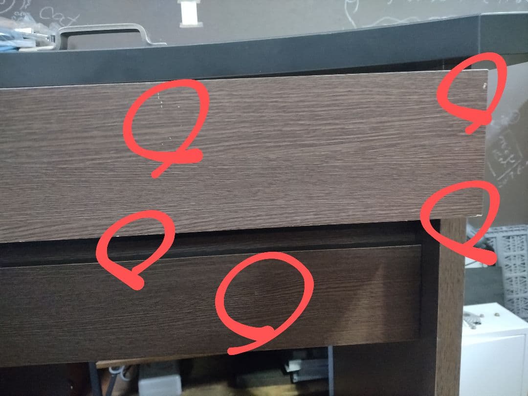 スリーティー 彫金デスク 彫金机 袖なし ウォルナットカラー