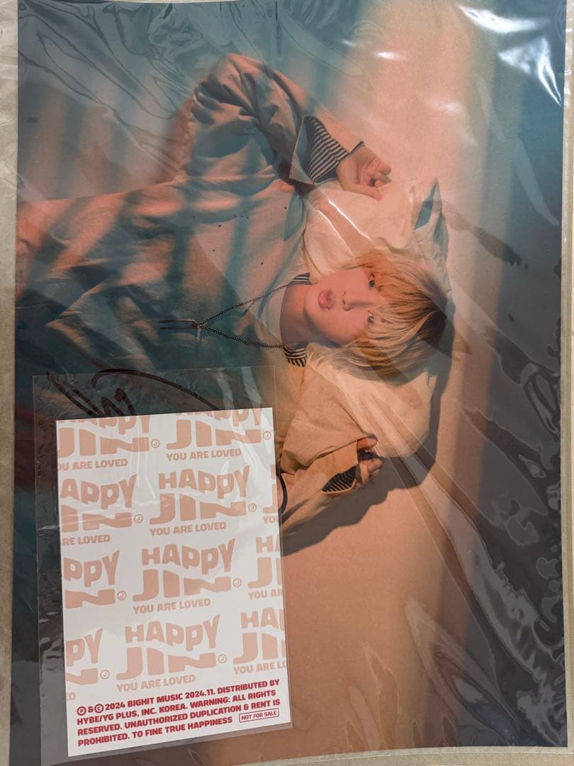 BTS JIN ソクジン Happy 直筆サイン入りポスター