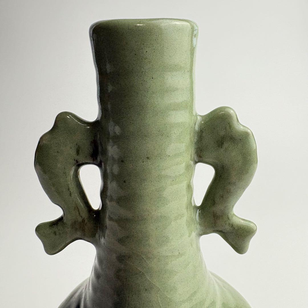 中国 青磁 花瓶 壷 美術品 陶磁器