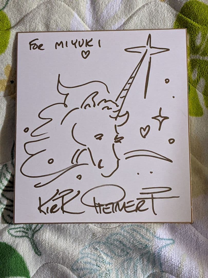 カーク・レイナート 直筆色紙