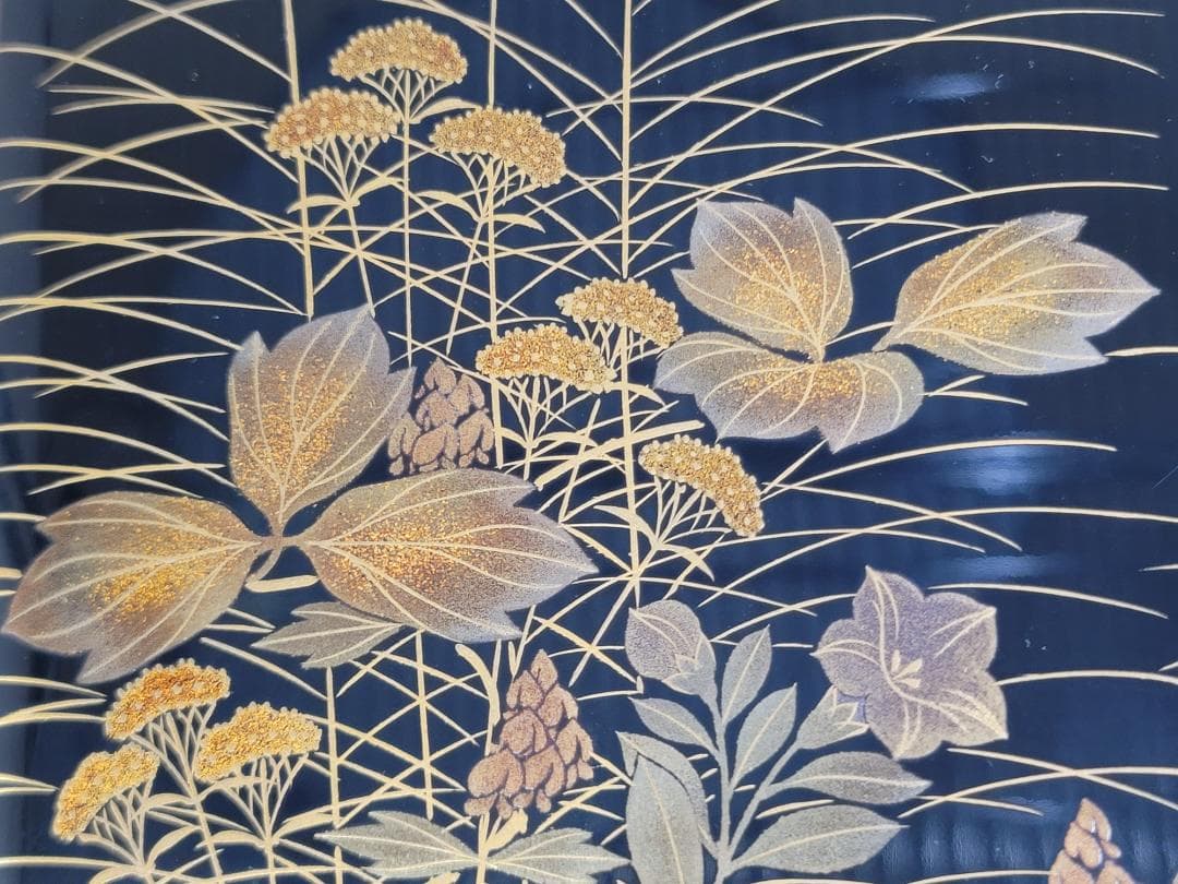 輪島塗 花草蒔絵 硯箱 未使用 美品 DT604