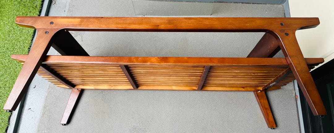 B-Company ビーカンパニー ローテーブル 木製　ガラステーブル