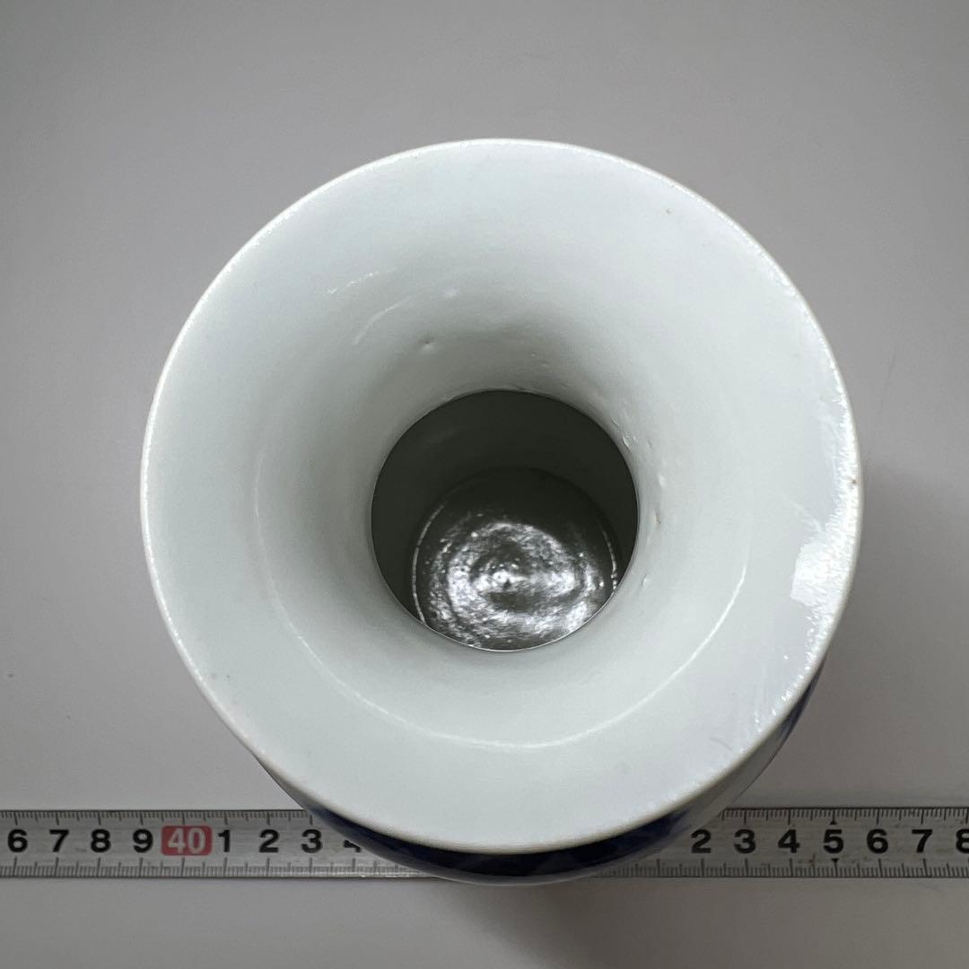 中国清時代　大清康熙年製　青花花瓶　高さ16.7㎝ 東Y7-0605⭐︎2Fトヒサ