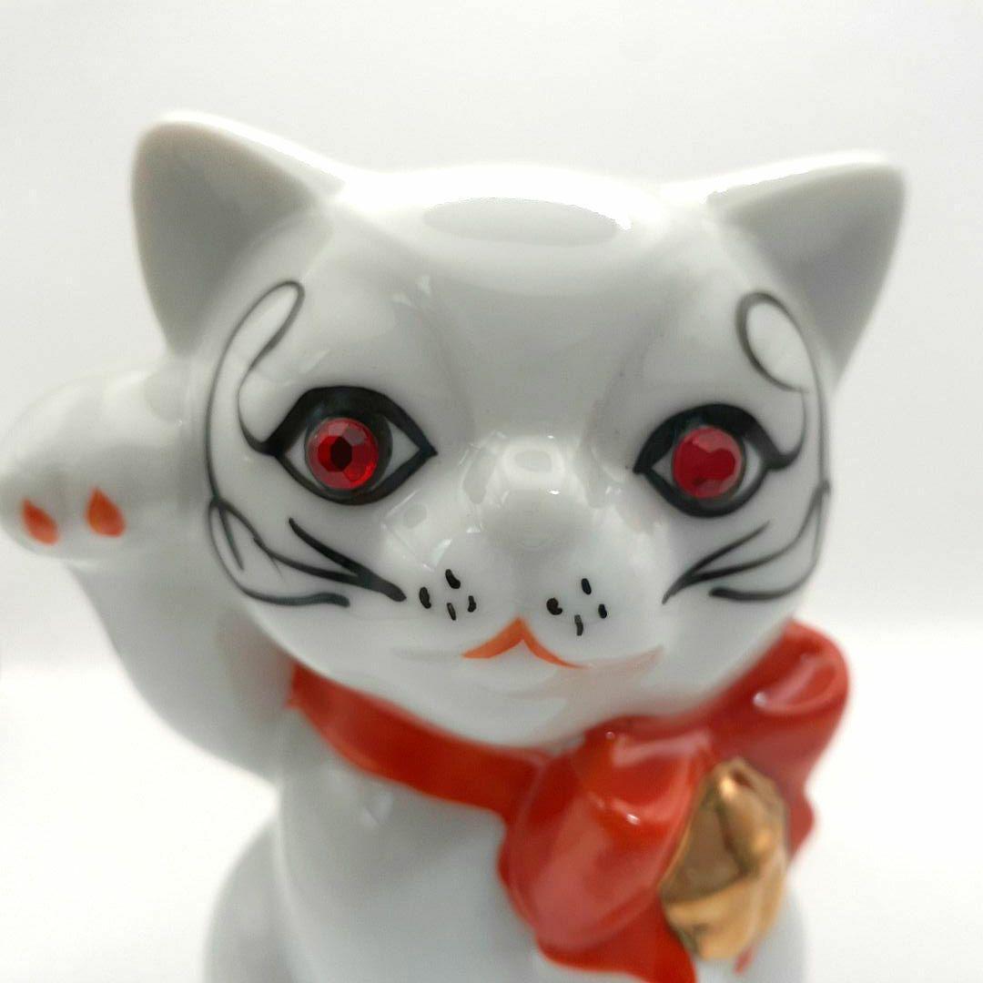 95 東海銀行ノベルティ 陶器製 リボン猫 貯金箱 2体セット 白黒 非売品