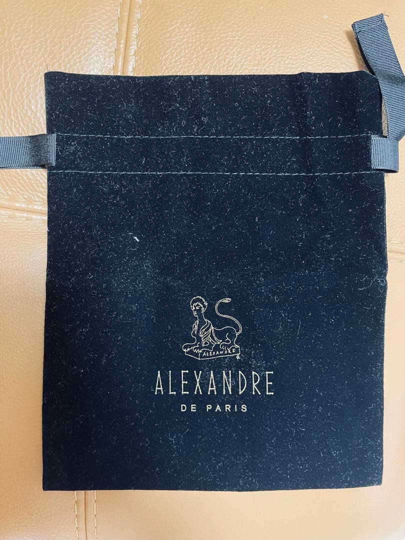 値下げ　ALEXANDRE DE PARIS ブラックサテン ヘアバンド