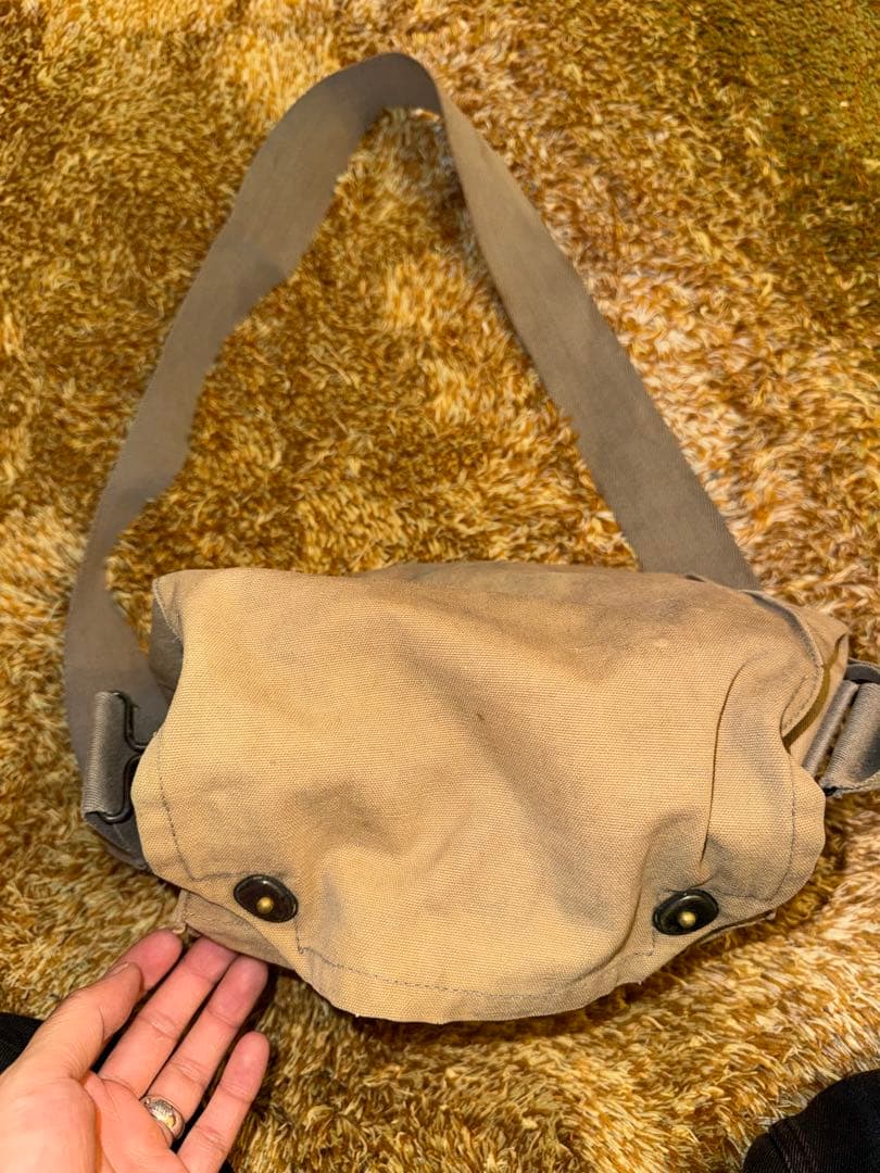 希少 40s USN NAVY 海軍 ガスマスクバッグ Ⅳ ショルダーバッグ