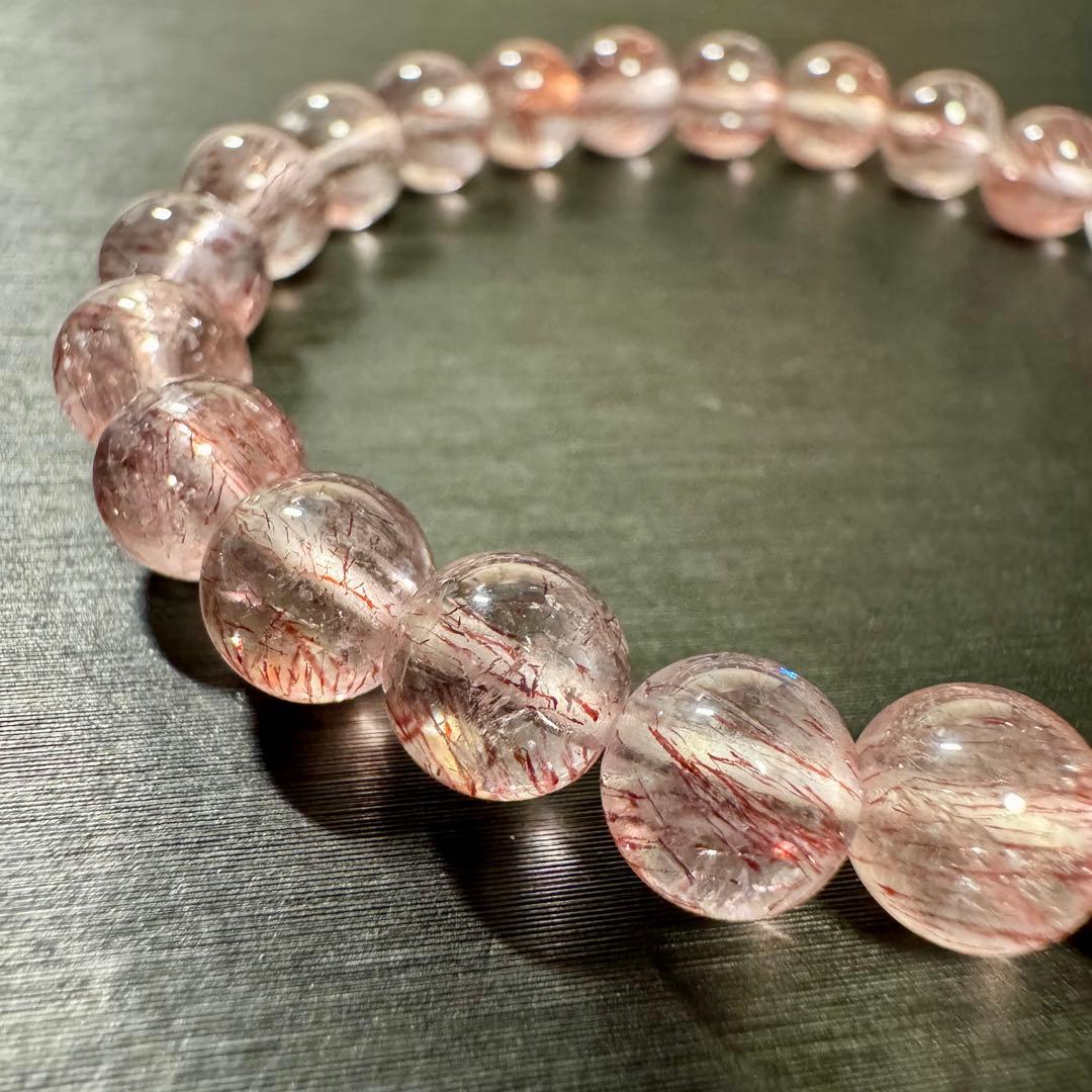 スーパーセブン レッドゲーサイトインクォーツ 7mm 天然石 ブレスレット