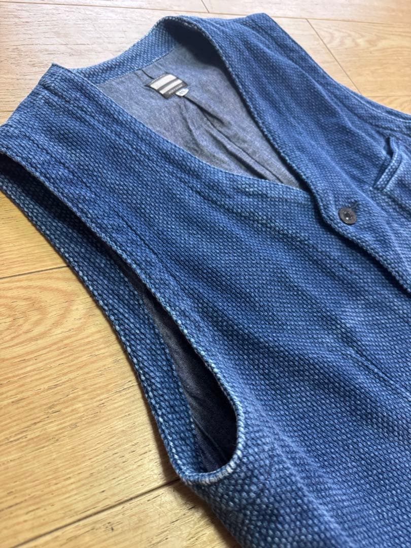 エイジング良好　桃太郎ジーンズ　刺し子ベスト　サイズ42