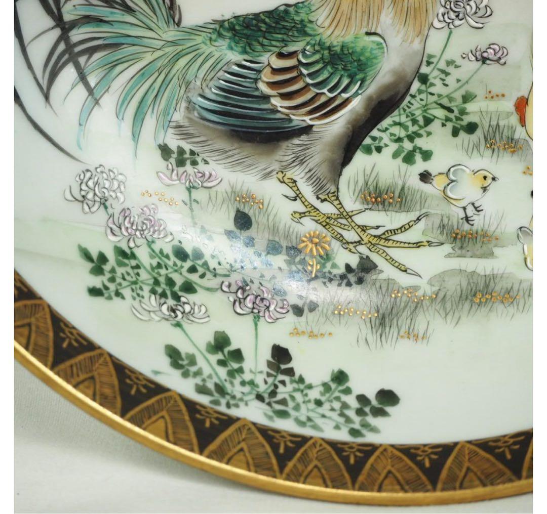 送料無料明治時代　九谷焼の名工『笹田友山』製 　鉢 径18ｃｍ　本物保証　茶道具