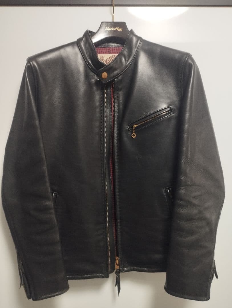 Y2LEATHER ブラック レザー ジャケット 36