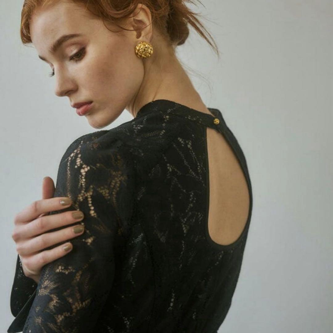 ANDRESD アンドレスド バックオープンティアドロップドレス レースドレス