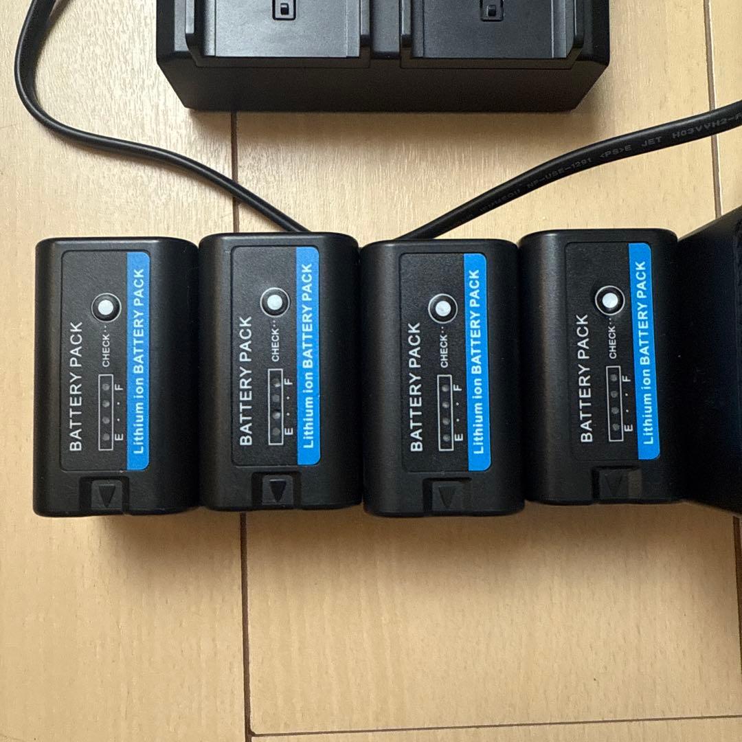 SONY サードパーティ製 BP-U30 4個 BP-U70 1個　充電器