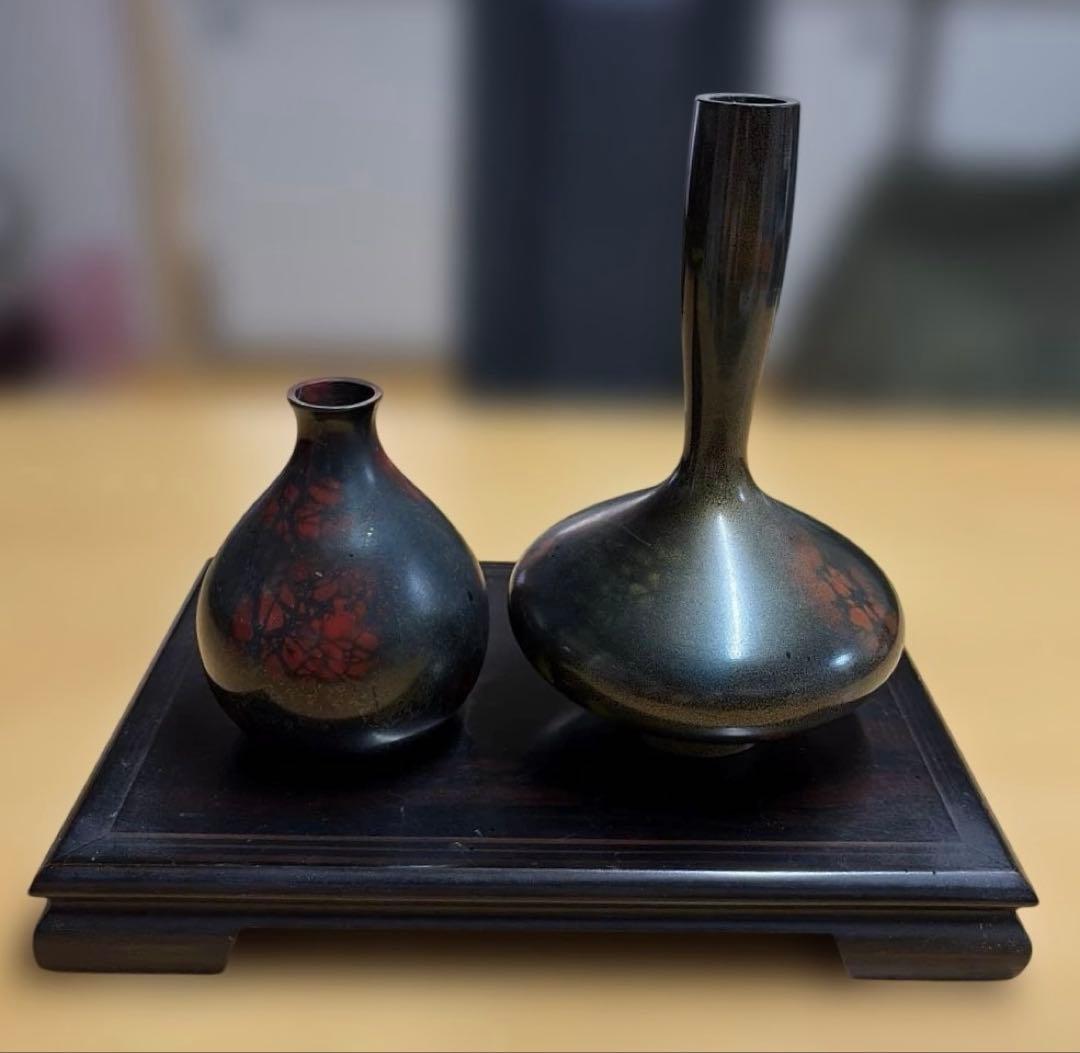 花器 花瓶 一輪挿し 金属製 2セット