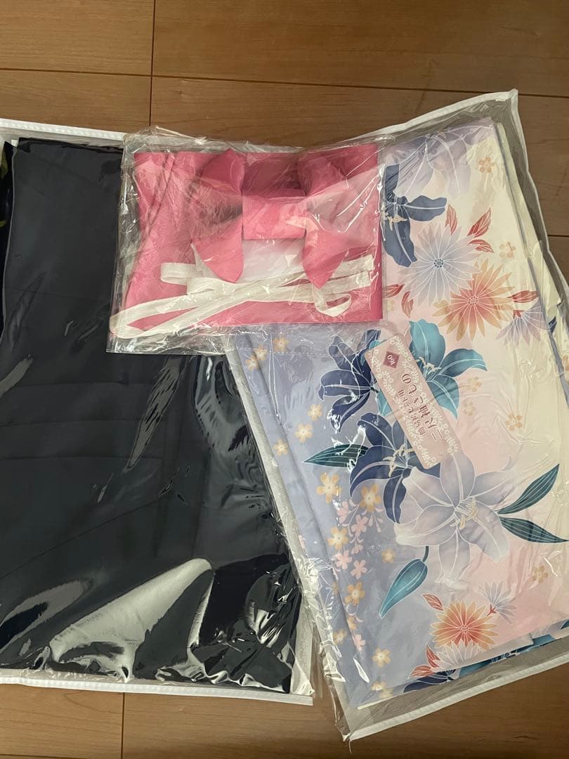 小学生卒業式　袴セット ピンク紫花柄 160cm 京越