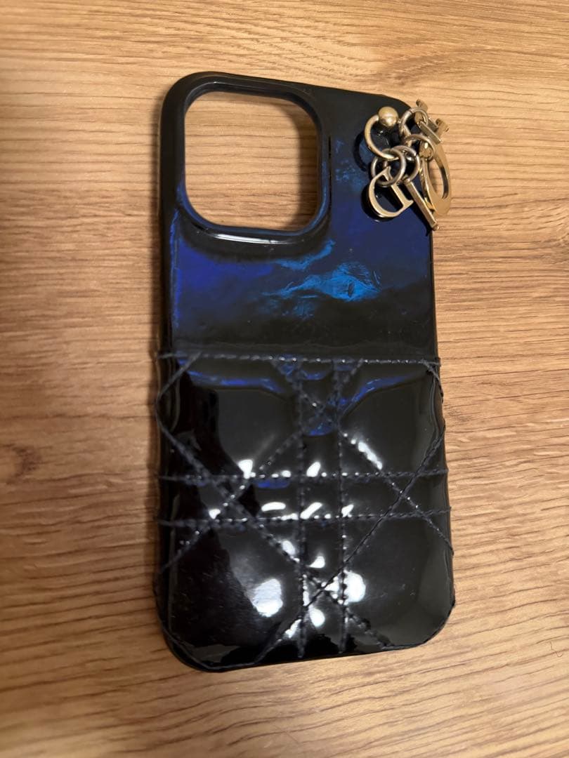 Dior ブラック パテントiPhoneケース13プロ