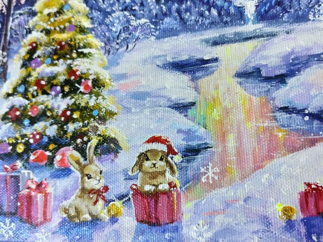 ♡*)様 【Christmas Party】アクリル画 F3 風景画 絵画