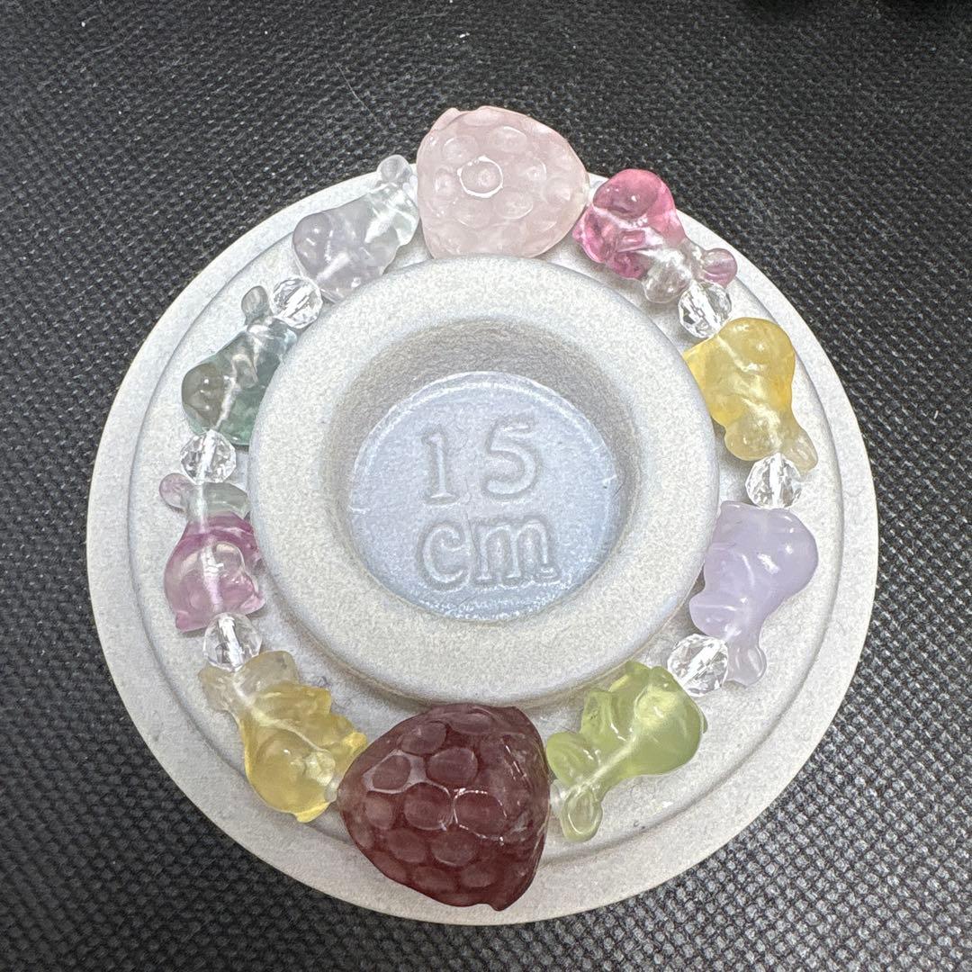 ＊いちごウサギ様＊【良質】ラブラドライト　九尾狐　アクアマリン　ブレスレット