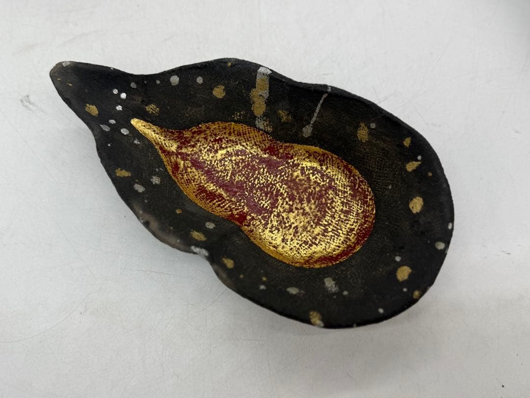 坂田甚内作　金彩瓢箪型皿7点　名人作　送料込み250610