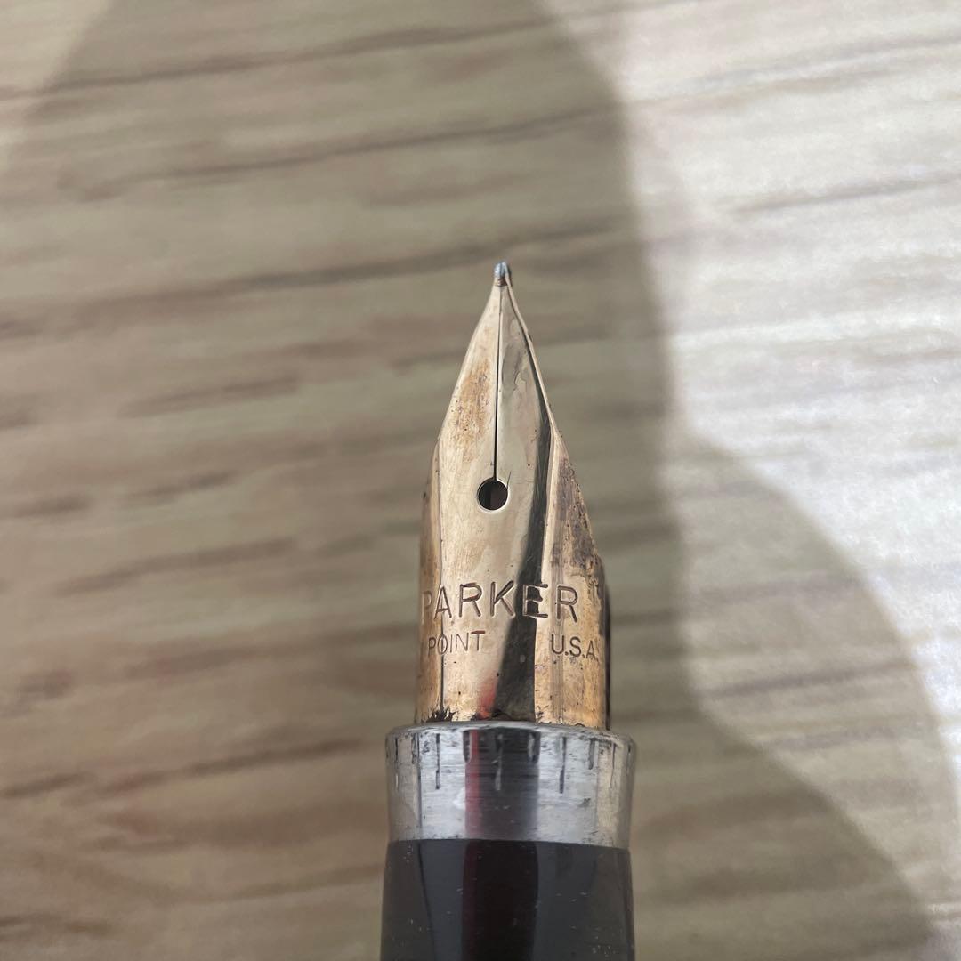 Parker 万年筆 グレー チェック柄