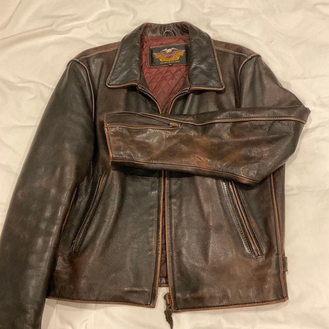 つ*し様 ヴィンテージ ハーレーダビッドソン レザー ライダースジャケット M