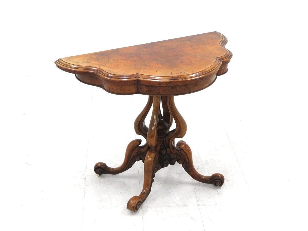 英国　イギリス　アンティーク　コンソールテーブル　ダイニングテーブル　拡張式