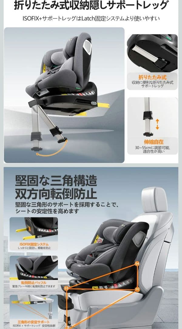 ISOFIX　EU安全基準 ECE I-Size R129 チャイルドシート