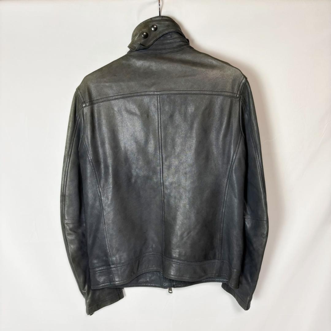 BURBERRY BLACK LABEL ラムレザー シングルライダース M