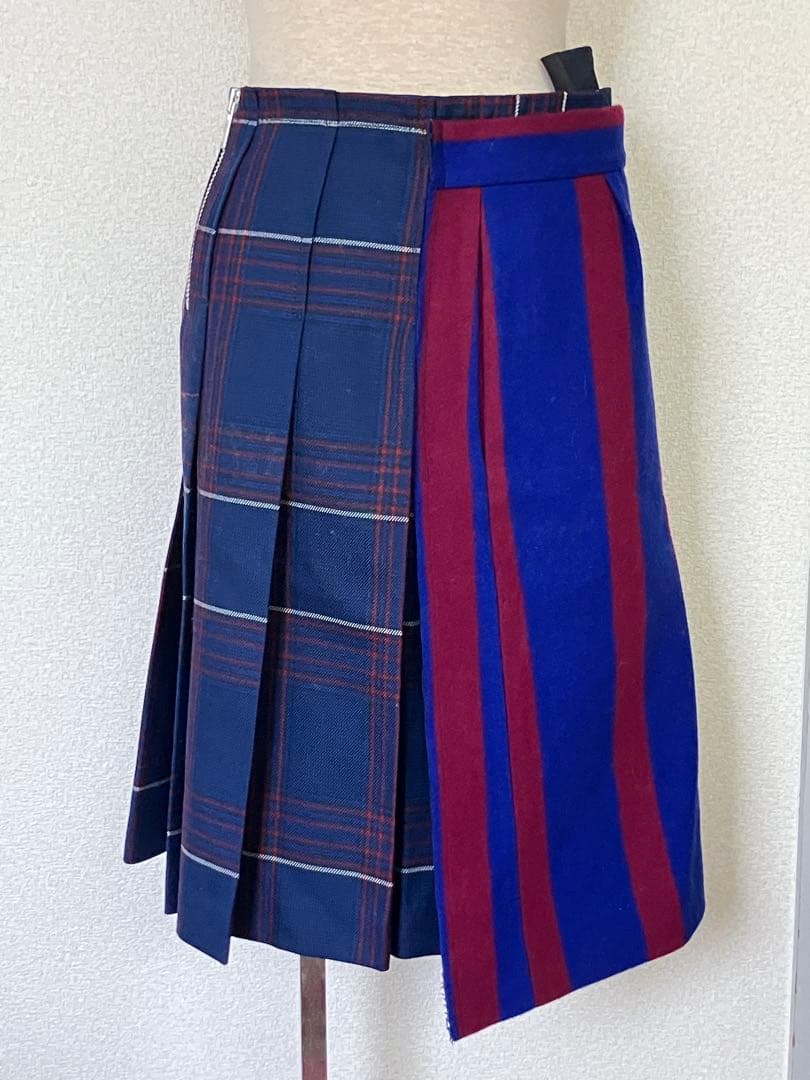 サカイ プリーツキルティングコンビネーションスカート