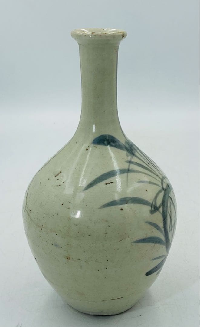 ★初期伊万里　江戸時代　パイナップル文染付徳利　箱付【516】★