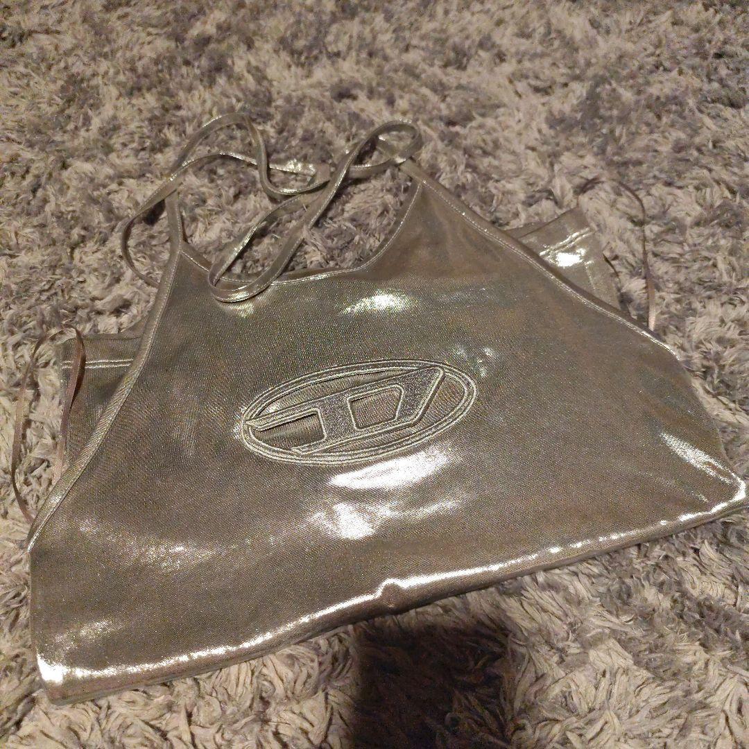 DIESEL シルバー ホルターネック タンクトップ