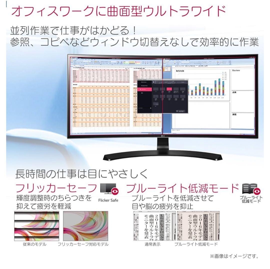 LG 34UC88-B 曲面モニター 本体