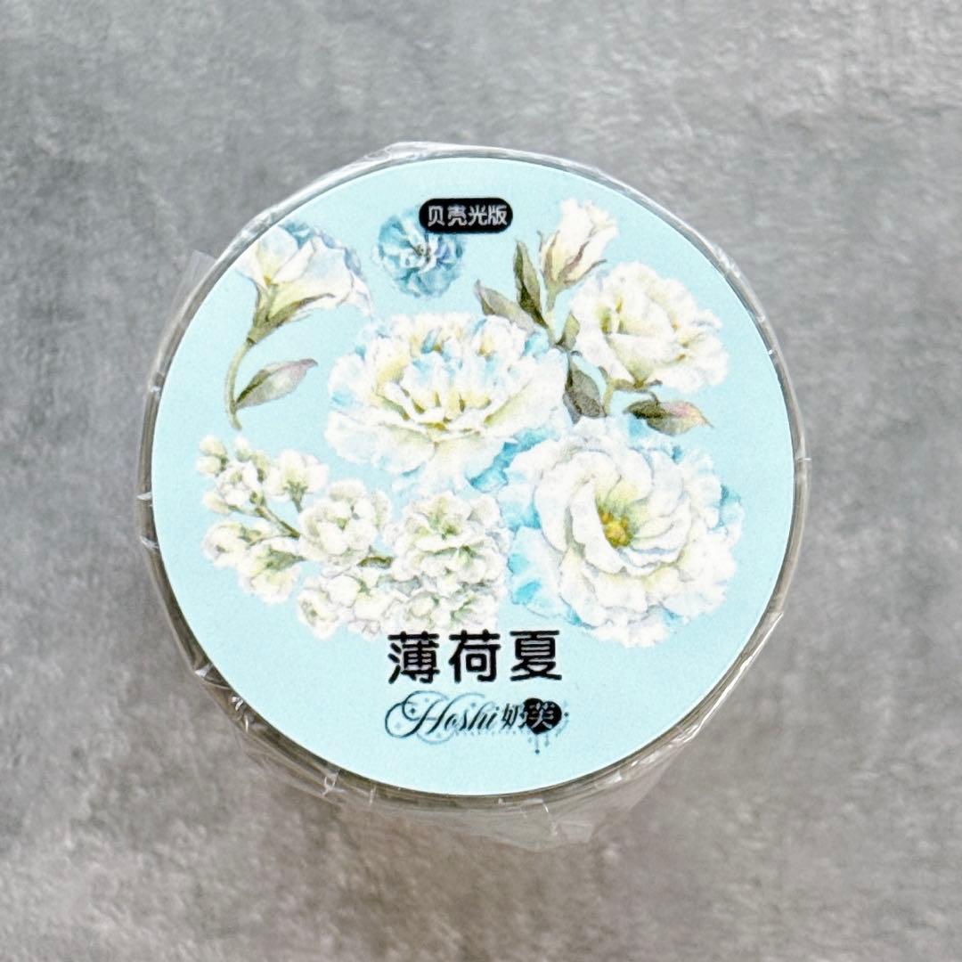 Hoshi奶芙《薄荷夏》海外マスキングテープ　マステ 【2672】