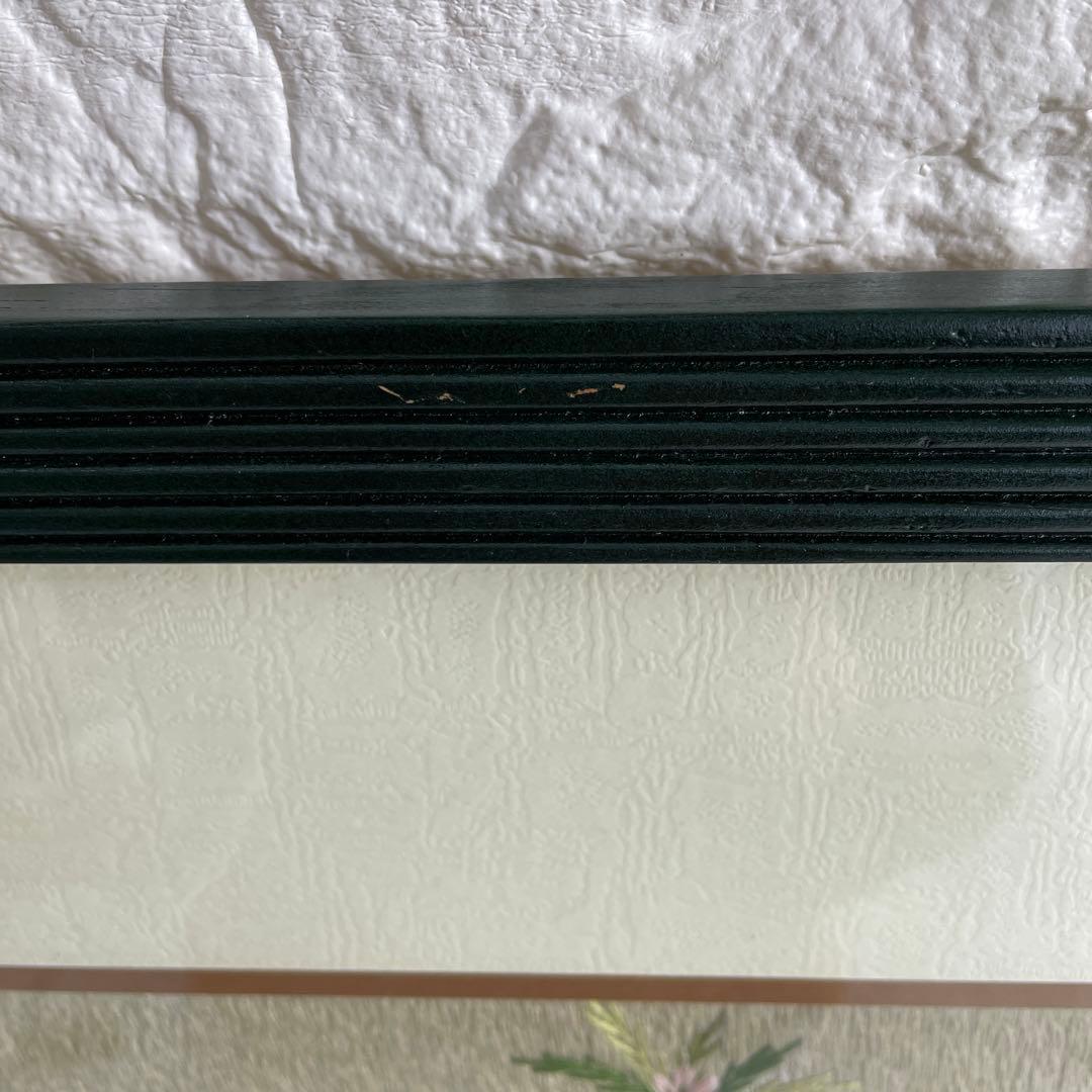 ベトナム刺繍絵、コスモス刺繍画、グエン.クオック.スゥ氏作、額入り