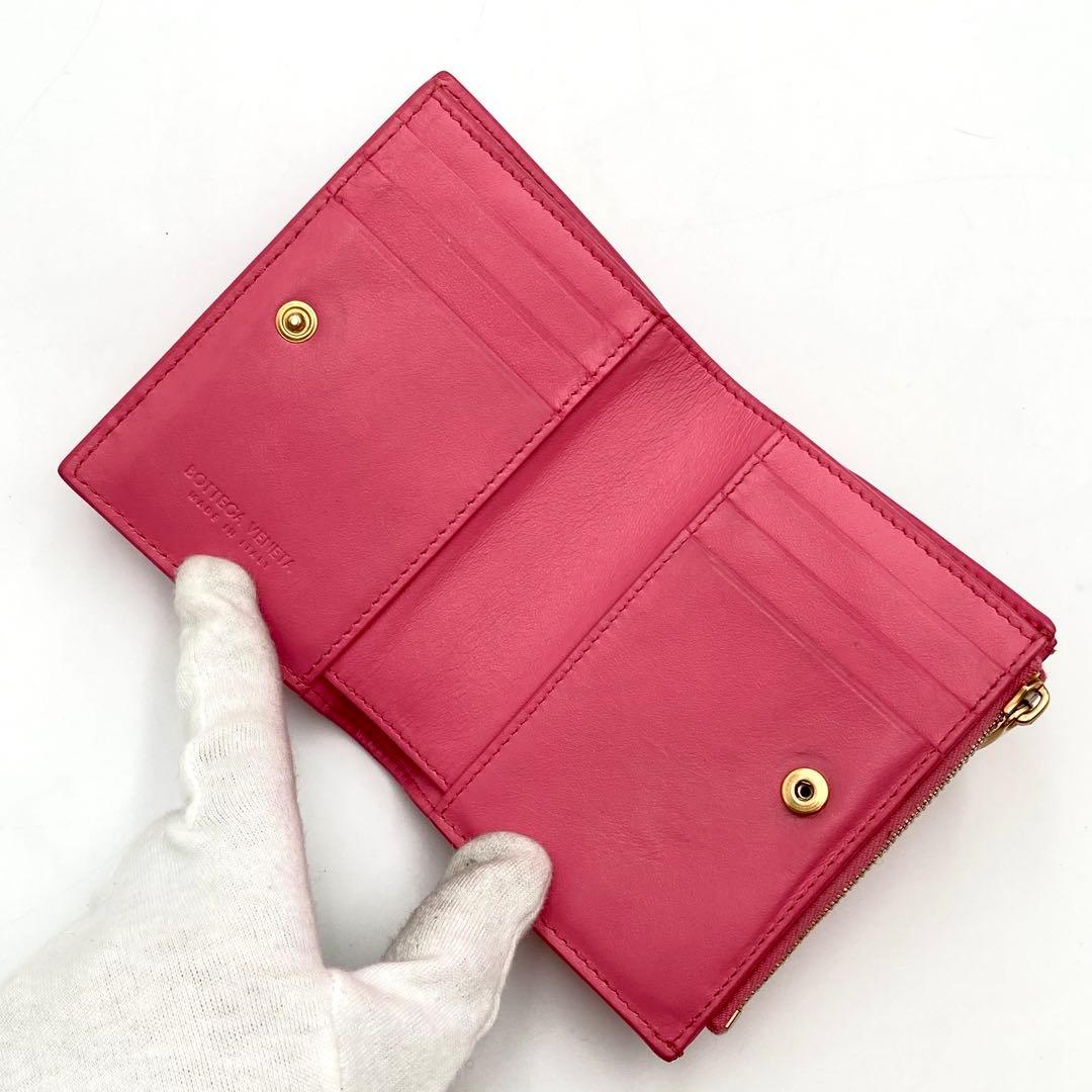LilyM✨ ボッテガヴェネタ カセット イントレチャート 財布 ピンク