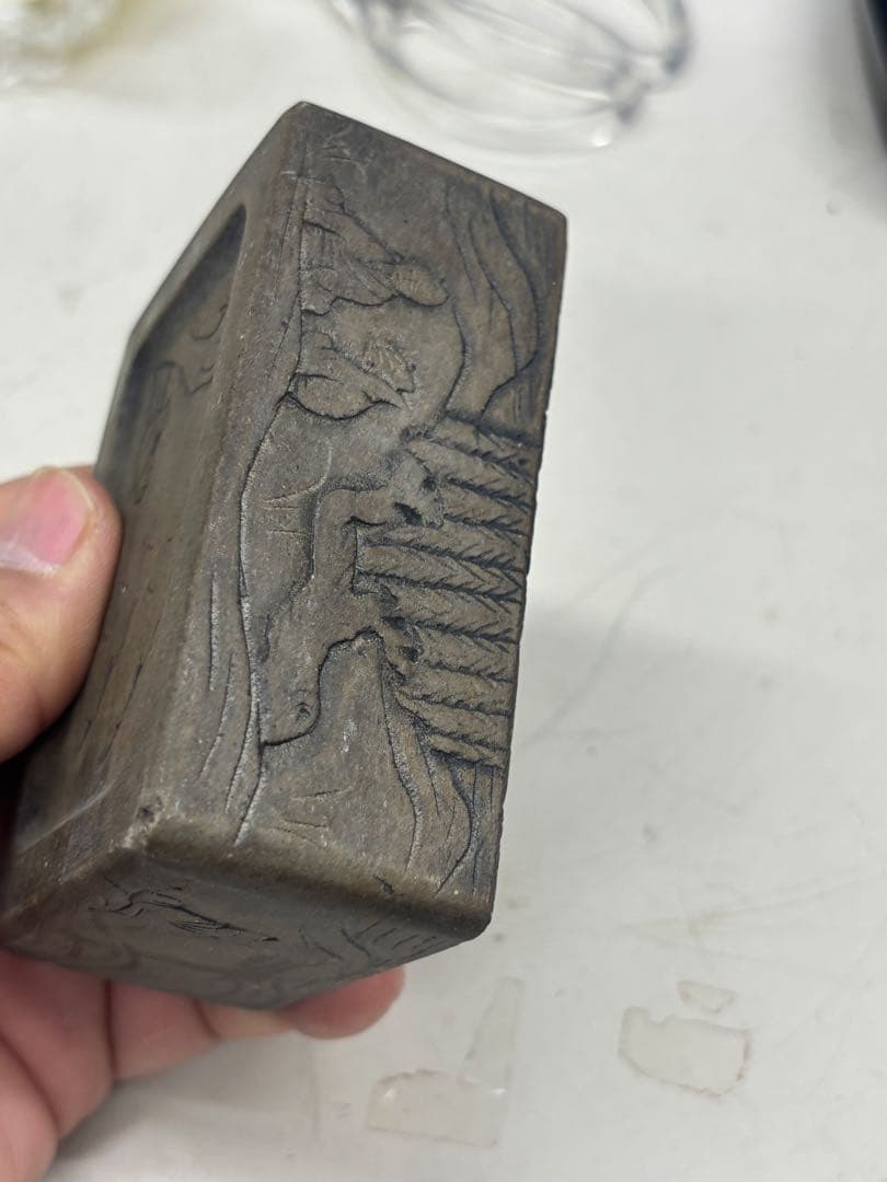 N10345【アンティーク】中国　硯　書道具