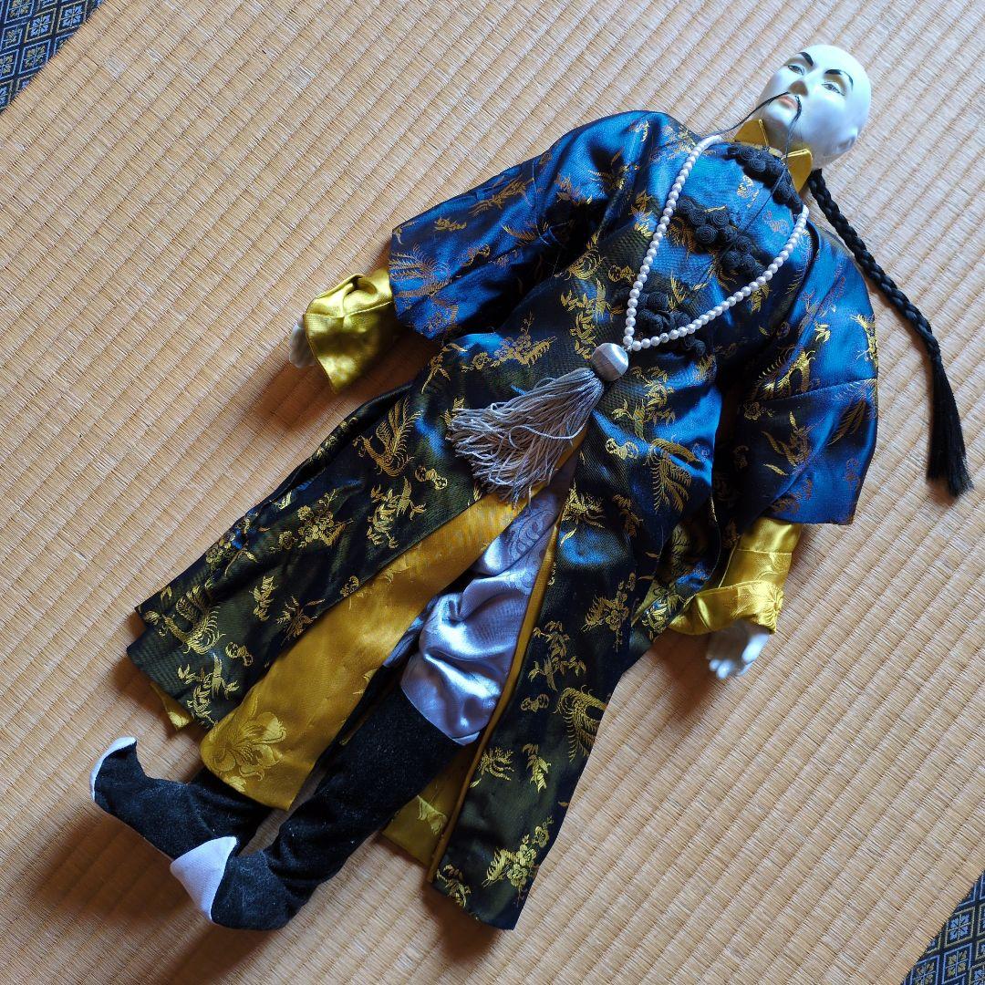 ✴アンティーク 「中国ペア人形」✴頭と手足は陶製・清朝時代の服装と髪型です✴
