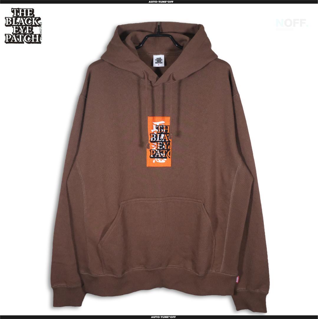 BLACK EYE PATCH 取扱注意 ロゴ パーカー ブラウン M