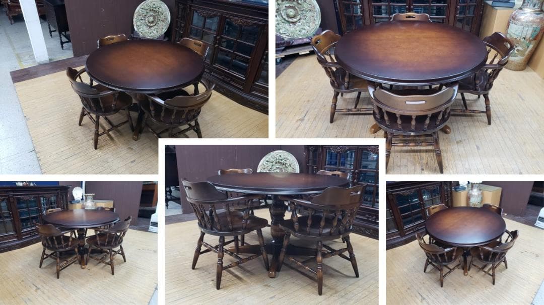 ルビー　B39　飛騨産業 キツツキマーク ラウンドテーブル