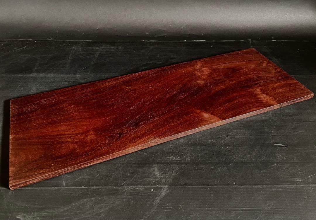 「母」 唐木 紅木 花梨 敷板 長板 煎茶道具 飾り板 （115③）